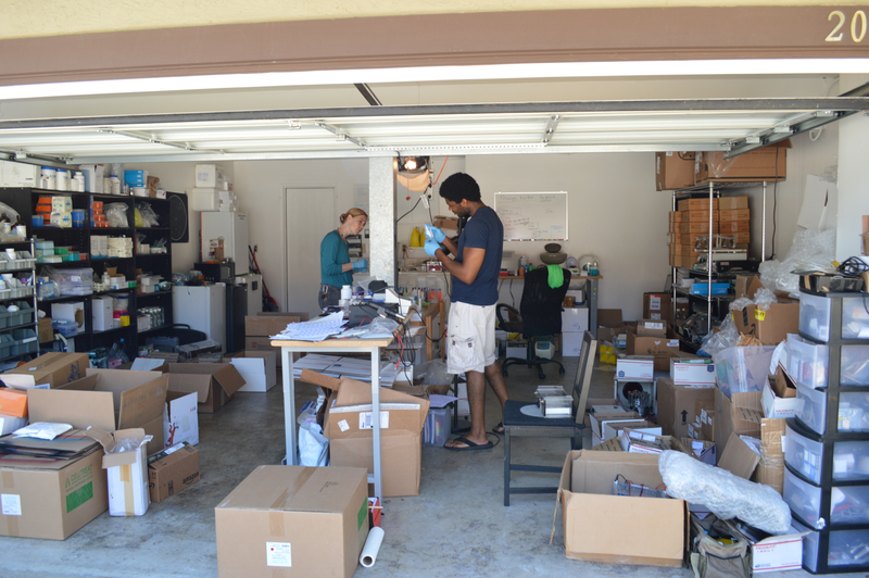 The garage in Burlingame that was The Odin’s home before it moved to Oakland. Image Courtesy Josiah Zayner